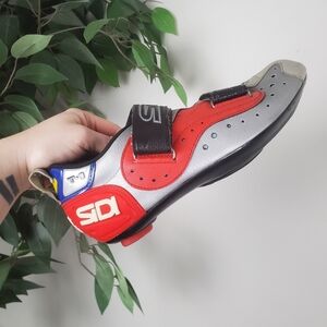SIDI T-1 Triathlon Road Bike Clipless Cycling Shoes Gray Red Size 40 EU